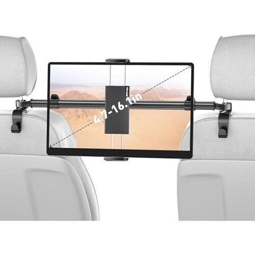Car Headrest Tablet Holder – Extendable Mount for iPad Phones Rear Seat.jpg