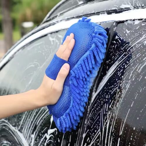 Microfiber Car Wash Mitt Chenille Sponge Glove for Scratch Free Vehicle Cleaning.jpg